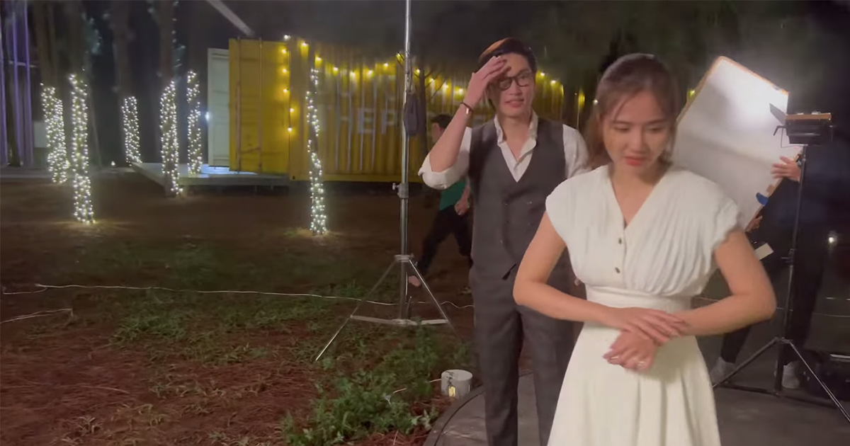 Huyền Lizzie bị bỏng sau cảnh hôn Đình Tú dưới pháo hoa