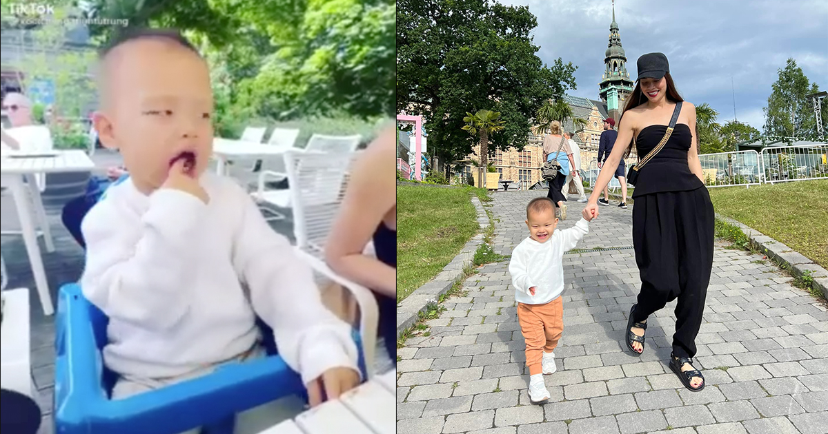 Leon nhà Hồ Ngọc Hà bắn tiếng Anh, đòi mẹ cho ăn bằng song ngữ cực đáng yêu