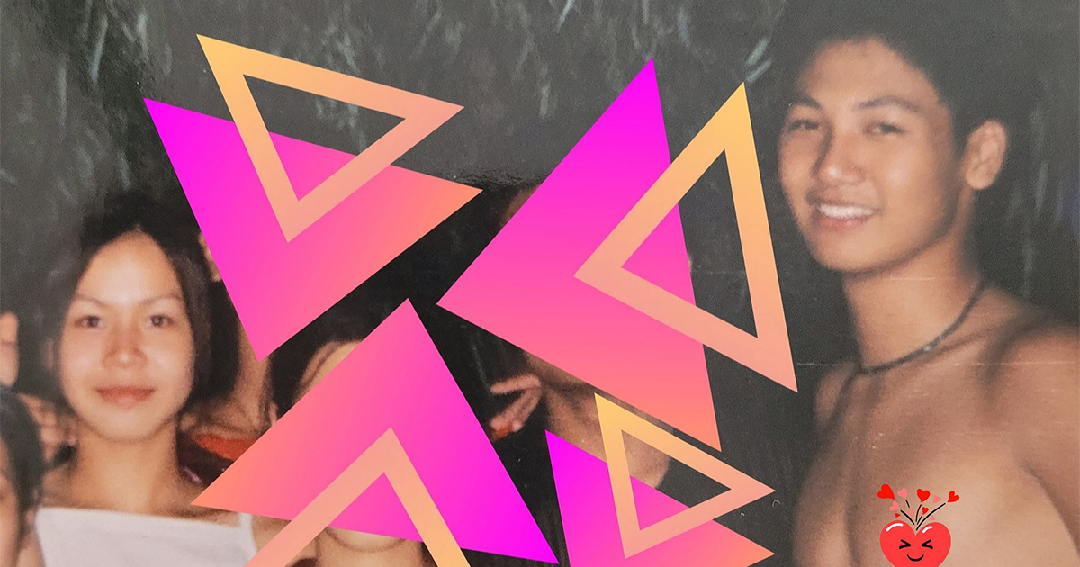 Mạnh Trường khoe ảnh hotboy ngực trần năm 17 tuổi, bà xã xinh đẹp cũng đứng cạnh