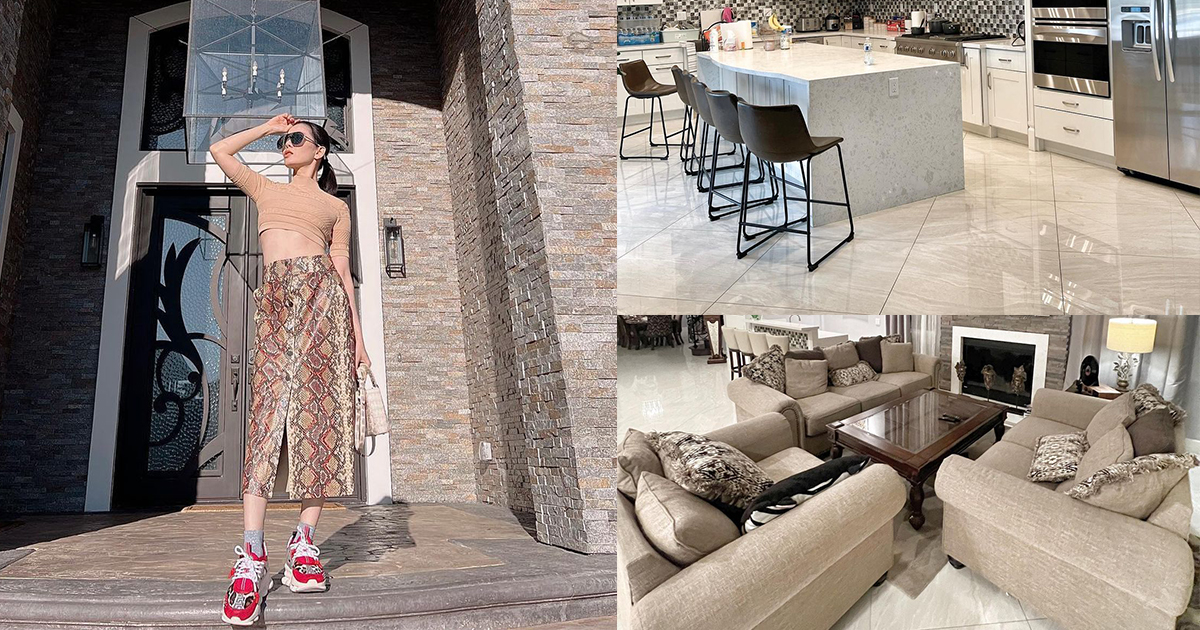 Lệ Quyên khoe cận từng ngóc ngách trong căn biệt thự triệu đô ở Mỹ