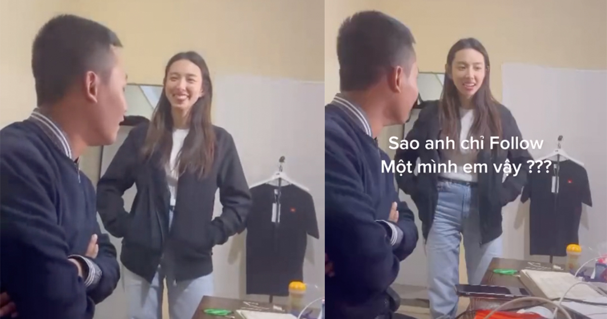 Quang Linh Vlogs đứng hình 5 giây khi Thùy Tiên hỏi "Sao chỉ follow mình em?"