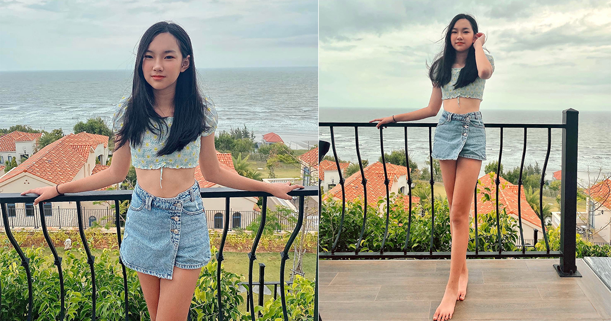 Nhan sắc cháu nội tỷ phú Hoàng Kiều: 14 tuổi chân dài như siêu mẫu