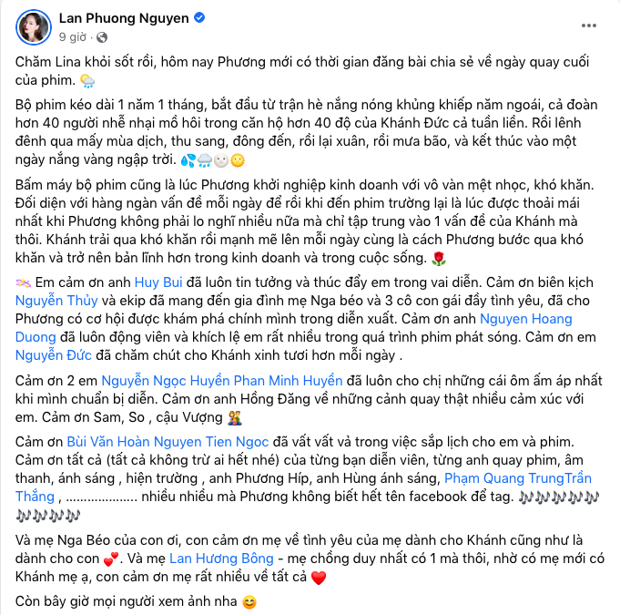 Tạm biệt Thương ngày nắng về, Lan Phương tag Hồng Đăng để cảm ơn - Ảnh 1