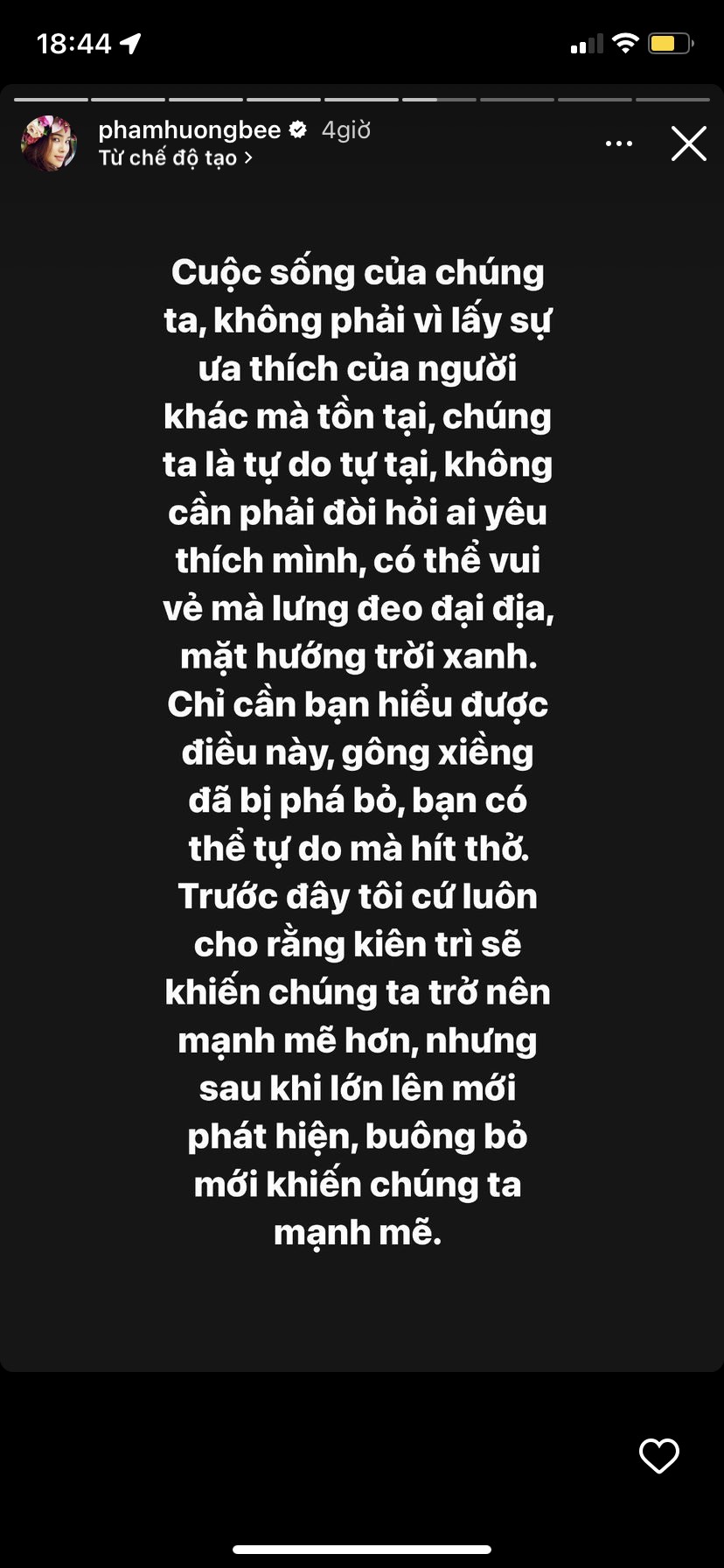 Vừa tung ảnh cưới, Phạm Hương bất ngờ tâm sự chuyện buông bỏ, hợp tan trong tình yêu - Ảnh 3