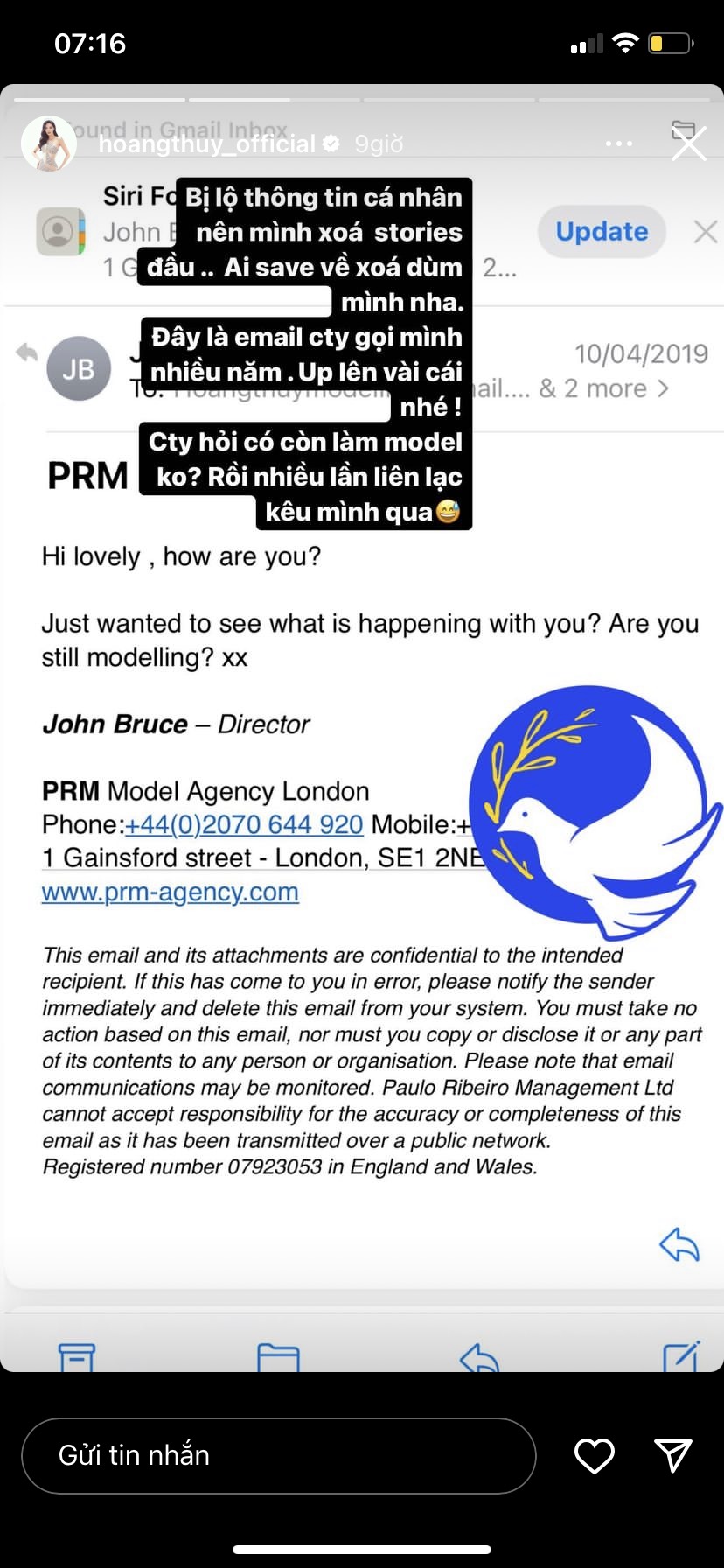 Hoàng Thùy show loạt hợp đồng quốc tế, đáp trả tin đồn bị công ty bên London đuổi về - Ảnh 2