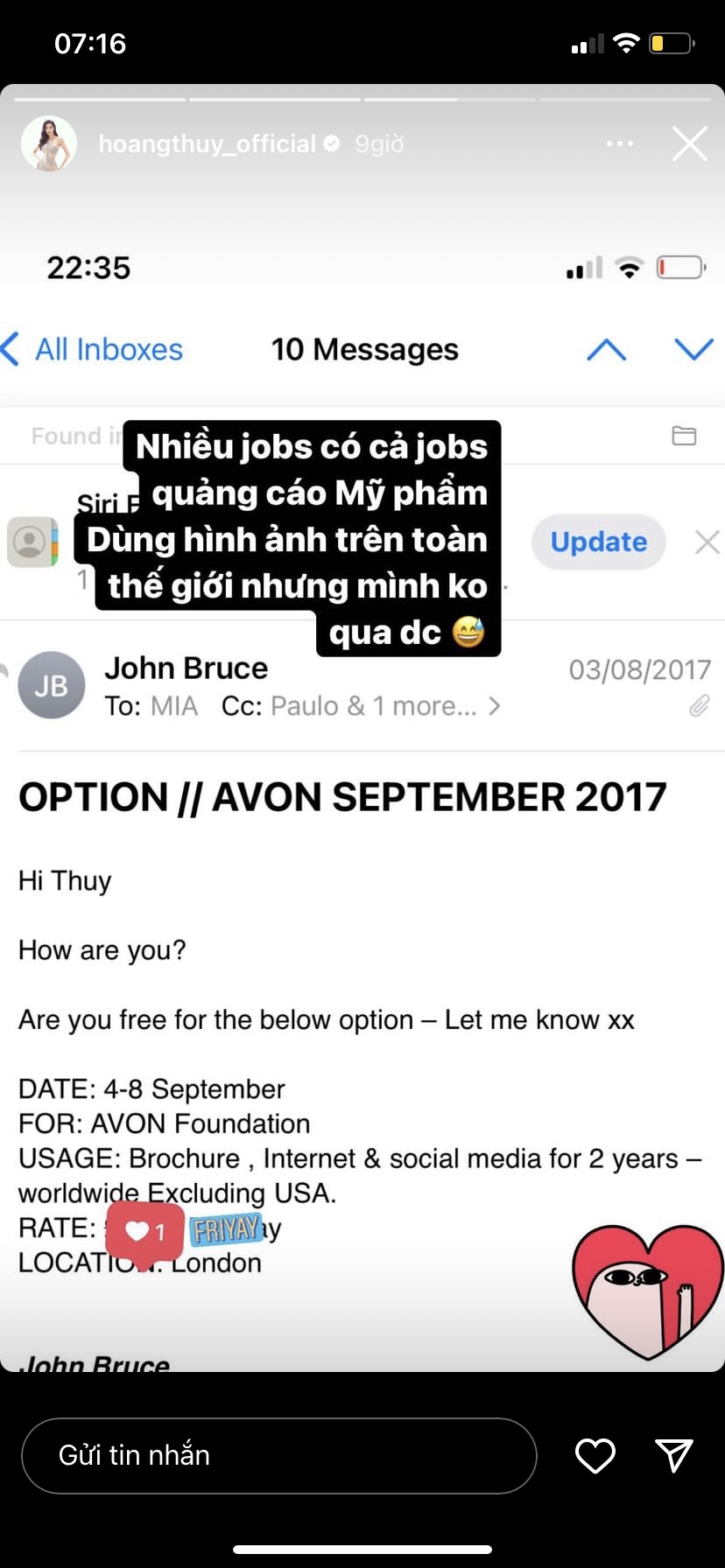 Hoàng Thùy show loạt hợp đồng quốc tế, đáp trả tin đồn bị công ty bên London đuổi về - Ảnh 3