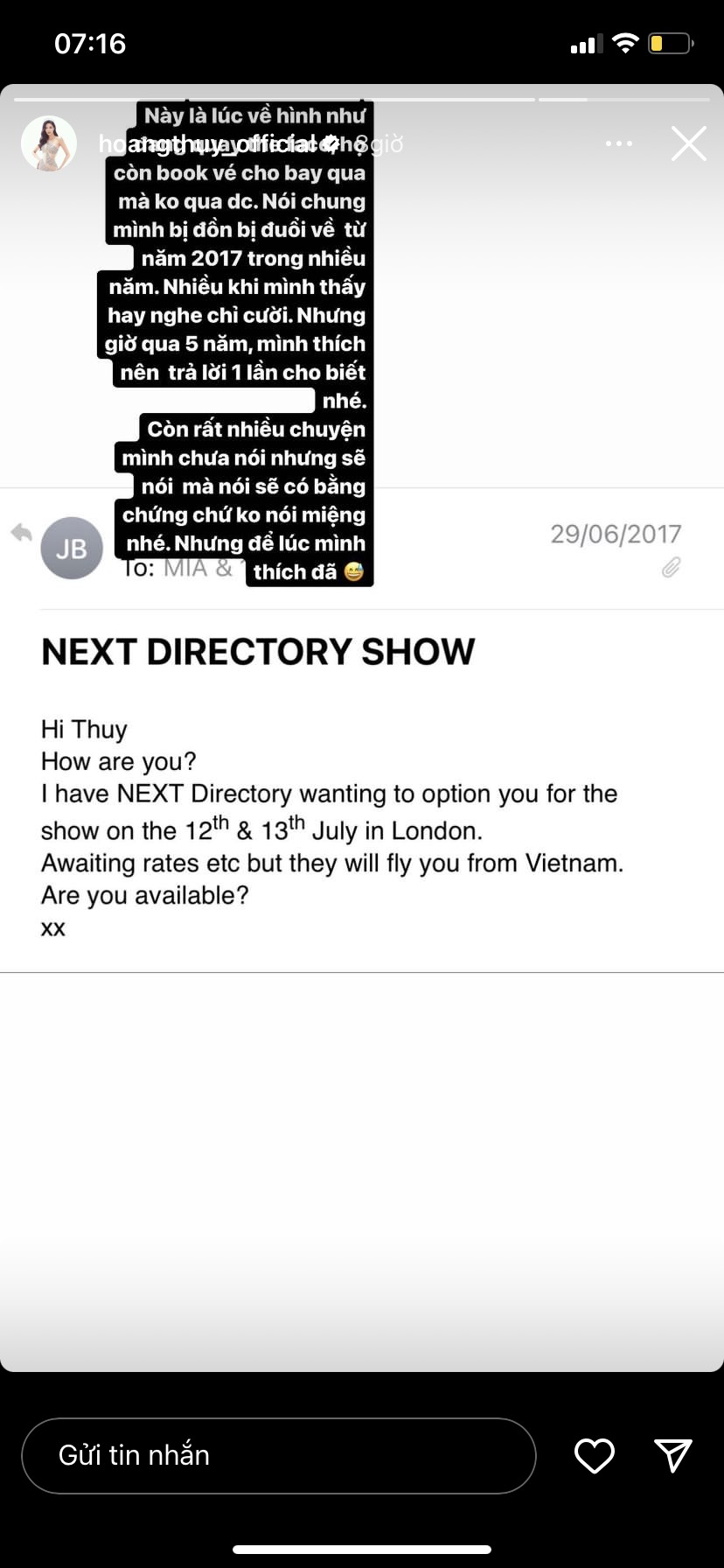 Hoàng Thùy show loạt hợp đồng quốc tế, đáp trả tin đồn bị công ty bên London đuổi về - Ảnh 4