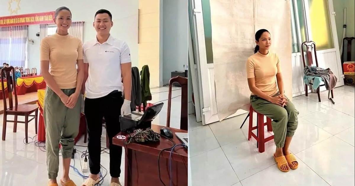 H'Hen Niê quần ống thấp ống cao, đi dép tổ ong đến chụp ảnh CCCD