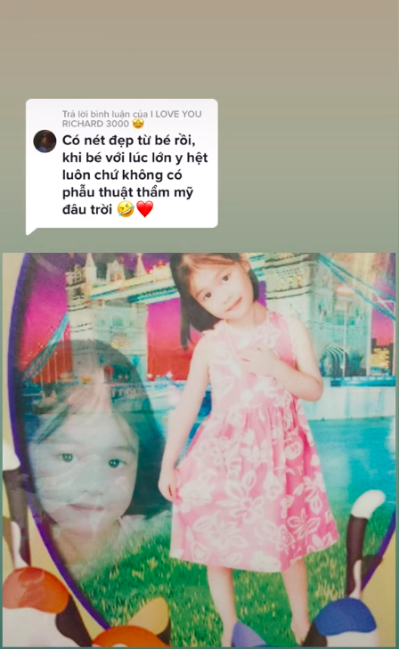 Nông Thúy Hằng đáp trả tin đồn phẫu thuật thẩm mỹ bằng loạt ảnh khoe nhan sắc thuở bé - Ảnh 1