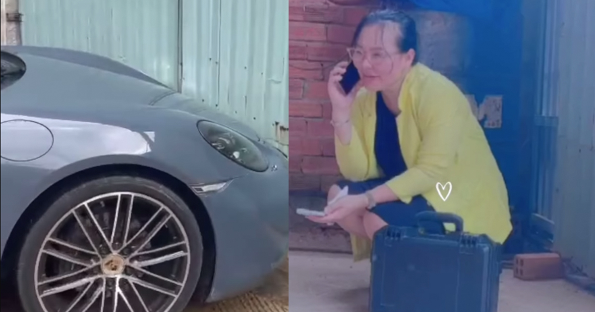 Vợ đại gia của Quý Bình lái siêu xe đâm vào cửa công trình, phản ứng của nam diễn viên gây chú ý