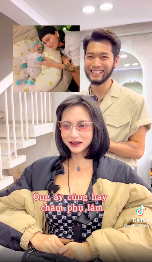 Decao qua lời bà xã Lâm Minh: Dễ tính, trông con cả đêm cho vợ - Ảnh 2