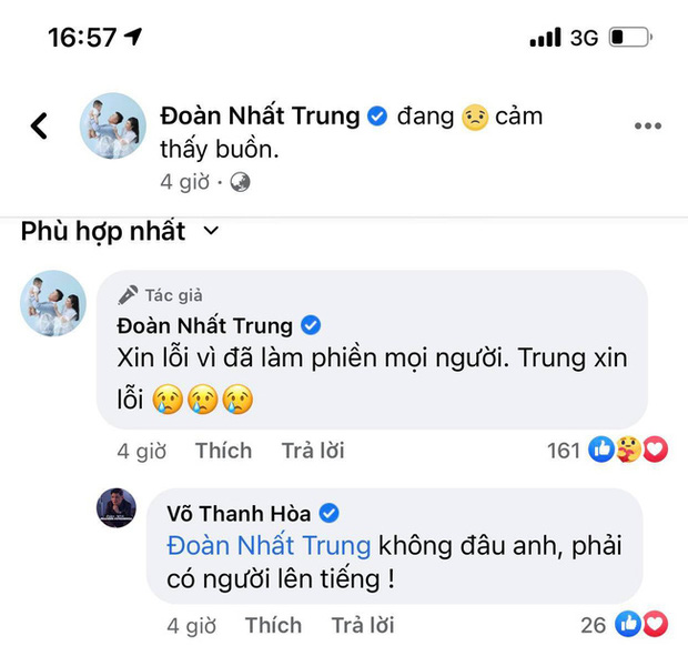 Phản hồi của đạo diễn Võ Thanh Hòa trước lời xin lỗi của Nhất Trung tới khán giả.