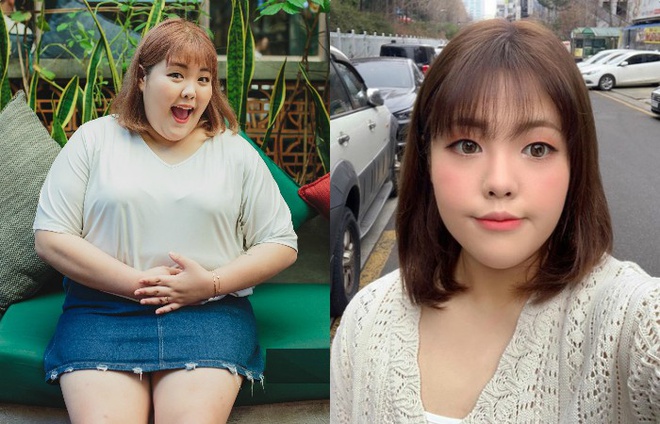 Hình ảnh của cô nàng trước và sau khi giảm cân.