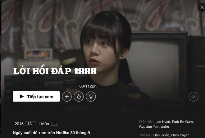 'Bom tấn' truyền hình 'Reply 1988' sẽ bị gỡ bỏ trên nền tàng Netflix sau ngày 30/9