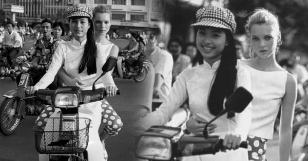 Chuyện chưa kể về việc siêu mẫu Kate Moss từng quảng bá cho Việt Nam trên chiếc xe Dream siêu "chiến"