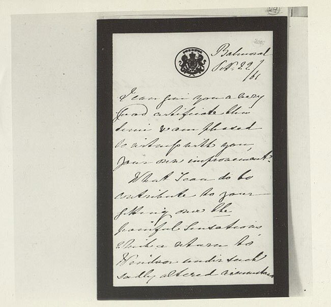 Hình ảnh bản sao của những bức thư mà Hoàng thân Albert để lại