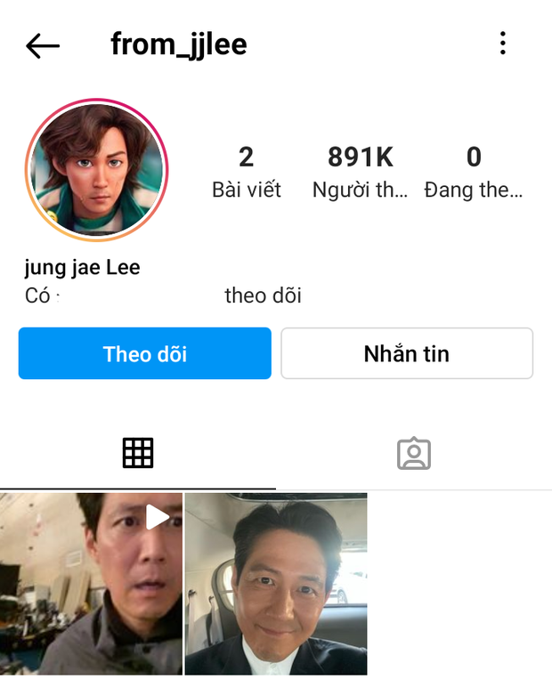 Chỉ với 2 bài đăng và ít giờ tạo tài khoản, tài tử Lee Jung Jae đã thu về hơn 1 triệu follow