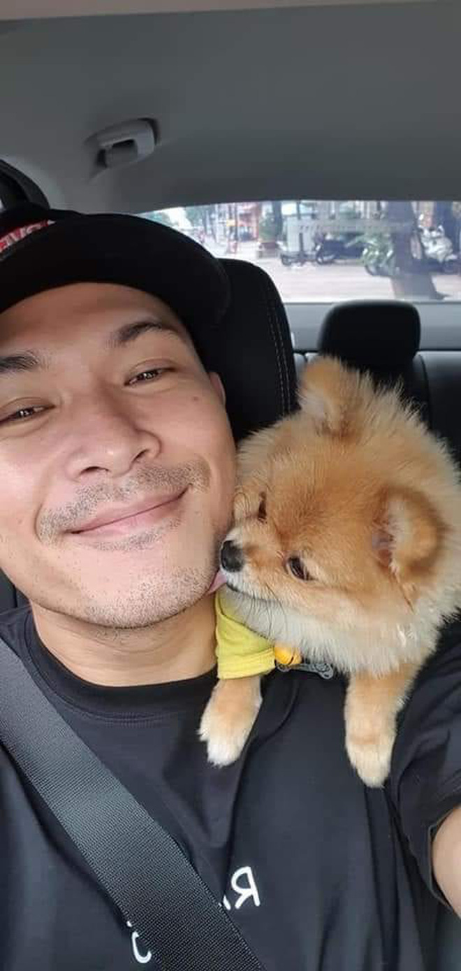 Trương Thế Vinh vừa đăng tải hình ảnh chụp cùng chú cún màu vàng đáng yêu