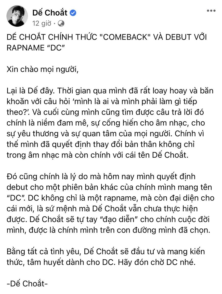 Bài viết được Dế Choắt đăng tải thu hút sự chú ý của cư dân mạng