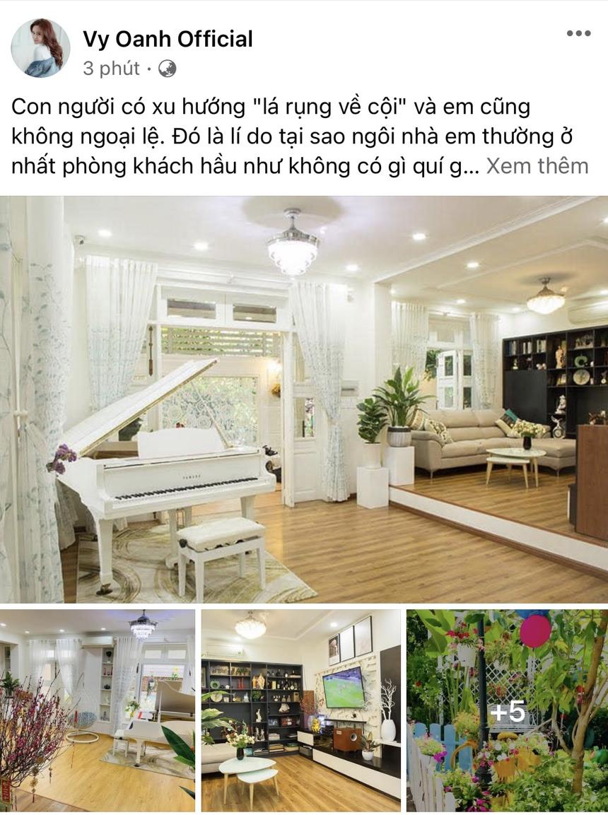 Bài đăng mà Vy Oanh đăng tải cách đây ít giờ sau khi bị 'bóc mẽ' việc 'sống ảo', lấy hình ảnh của công ty tại Hải Phòng 'nhận vơ' là nhà mình