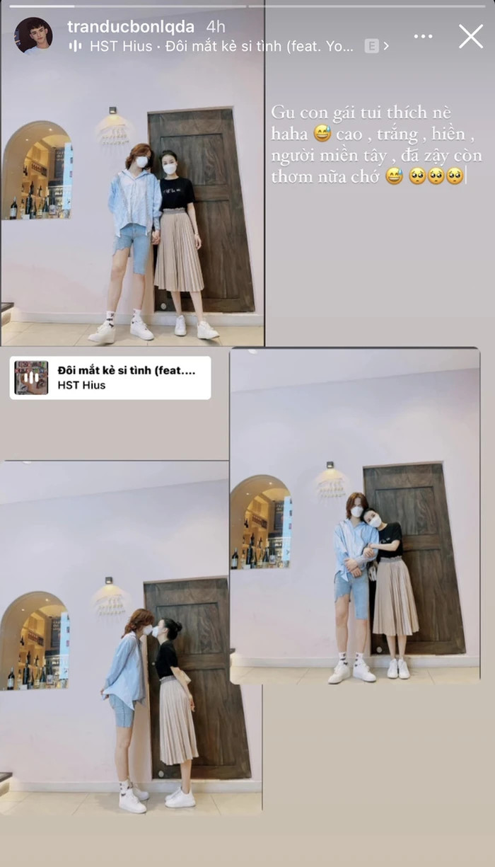 Trần Đức Bo vừa công khai hình ảnh ngọt ngào cùng bạn gái.