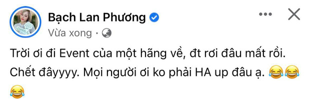 Sau dòng trạng thái của bạn trai, Bạch Lan Phương đã nhanh chóng đăng đàn giải thích