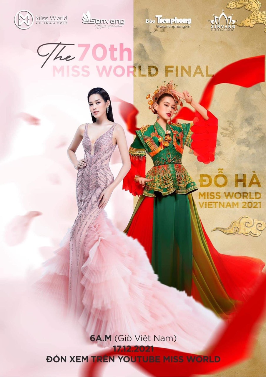 Cách đây ít giờ, Hoa hậu Đỗ Thị Hà cũng thông báo trên trang cá nhân thời gian diễn ra Chung kết Miss World