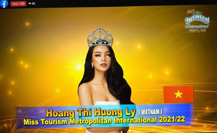 Hoàng Hương Ly trở thành Á hậu 2 Miss Tourism International 2021, tương đương với danh hiệu Miss Tourism Metropolitan International