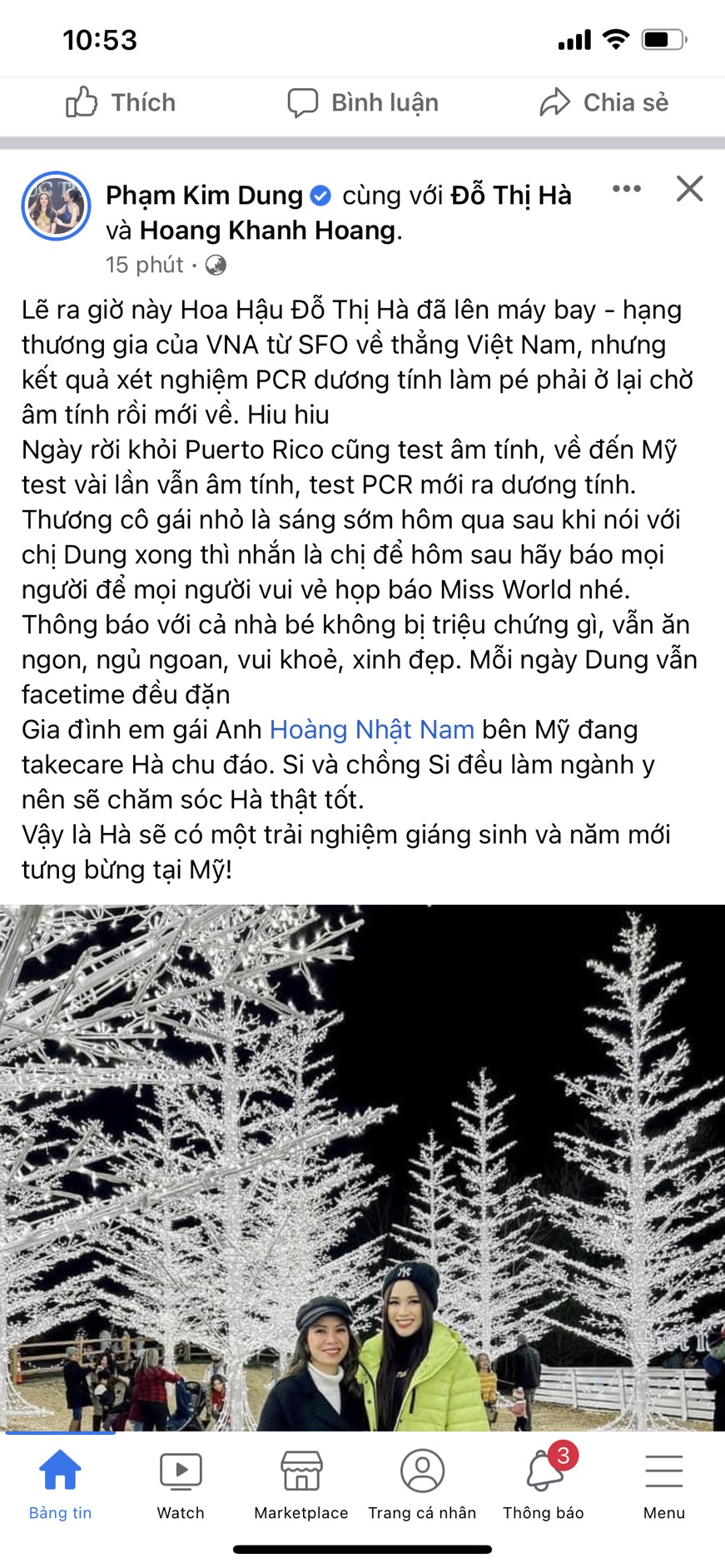 Bài viết được bà Phạm Kim Dung đăng tải cách đây ít giờ