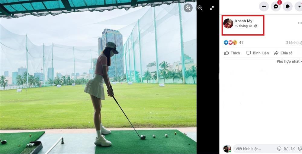 Cô bắt đầu đăng tải hình ảnh bắt đầu tập golf vào tháng 10