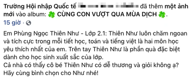 Ngoài ra, nhiều lần cô bé cũng được trường mà mình theo học dành lời khen ngợi