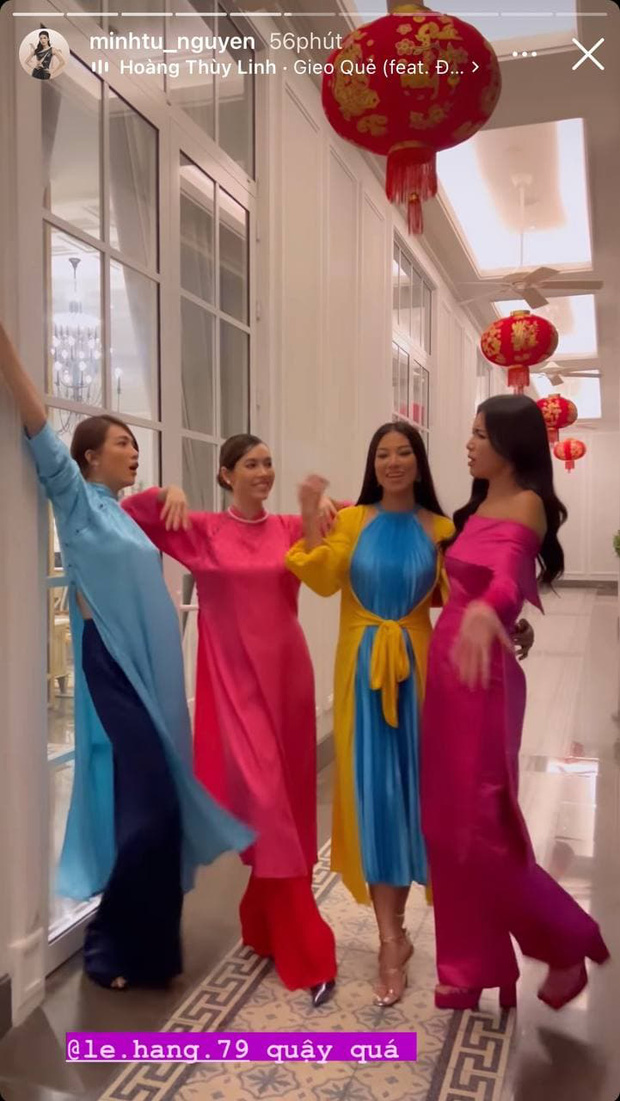 Hình ảnh Minh Tú chụp cùng các nàng hậu của Miss Universe Việt Nam mà không có Khánh Vân