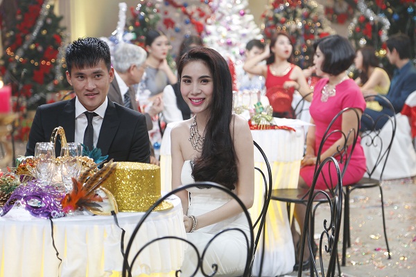 Vợ chồng Công Vinh - Thủy Tiên trong chương trình 'Gặp gỡ VTV' vào năm 2013