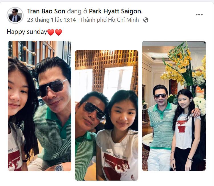 Sau khi về nước, Trần Bảo Sơn check in tại khách sạn cùng con gái lớn thay vì về nhà gặp con gái thứ 2 sau thời gian xa cách