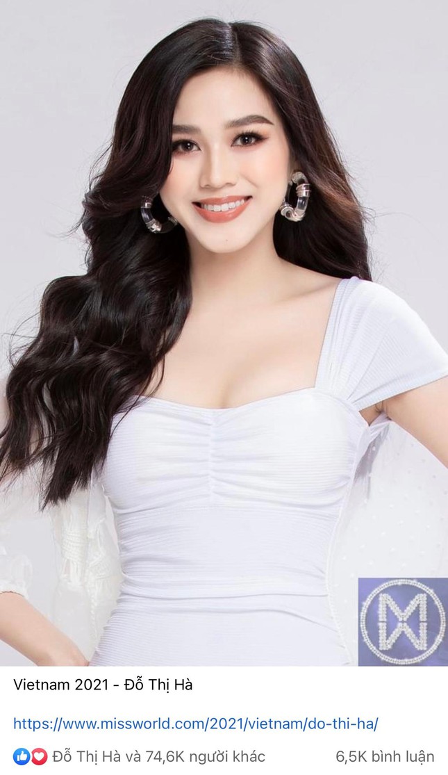 Hoa hậu Đỗ Thị Hà cũng nhận được nhiều tín hiệu tích cực khi thu về lượng tương tác 'khủng' trong bộ ảnh profile được Miss World đăng tải