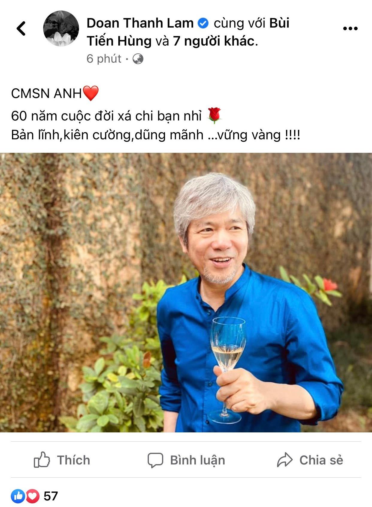 Bài viết mới đây mà ca sĩ Thanh Lam đăng tải, nhắn nhủ đến ông xã Bùi Tiến Hùng