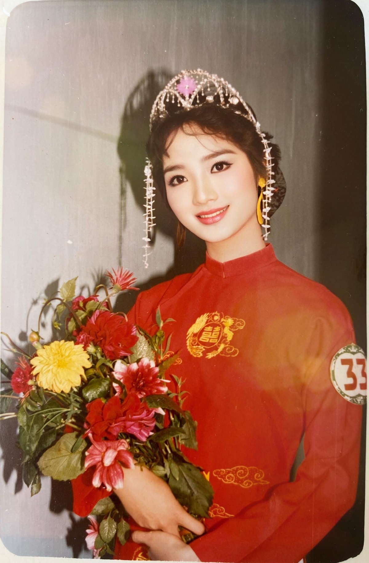 Hoa hậu Giáng My tại thời điểm mới đăng quang cuộc thi Hoa hậu Đền Hùng