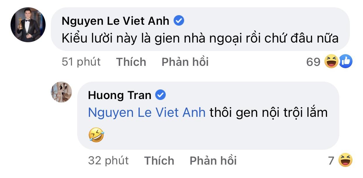 Màn tương tác qua lại của Việt Anh và Hương Trần chứng minh mối quan hệ tốt đẹp, văn minh hậu ly hôn.