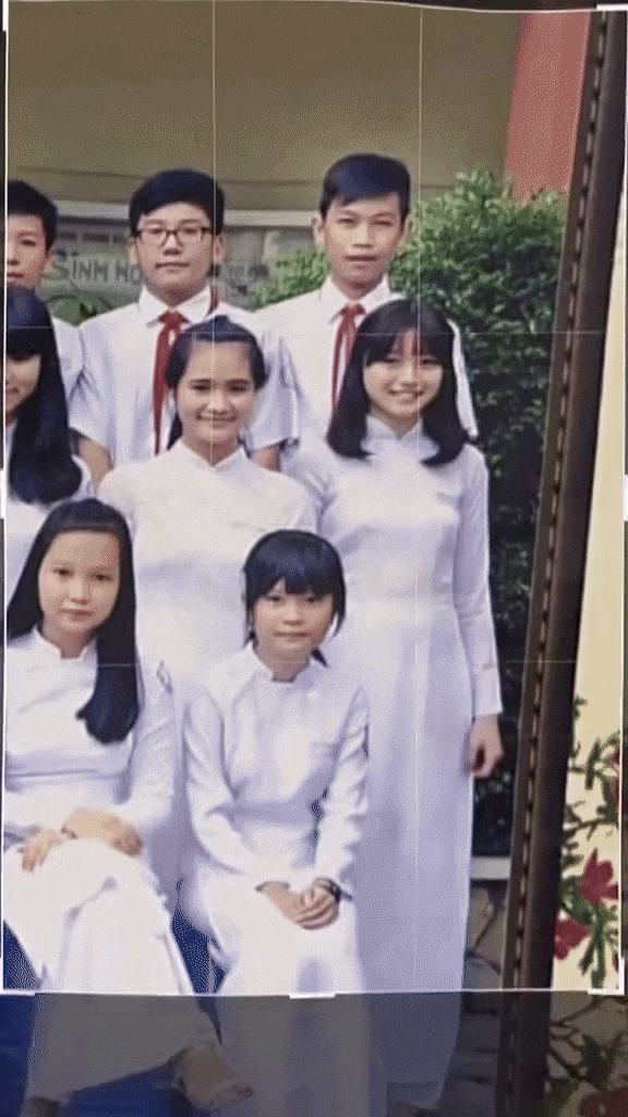 Bâu đã có nét xinh xắn nổi bật từ thời còn đi học