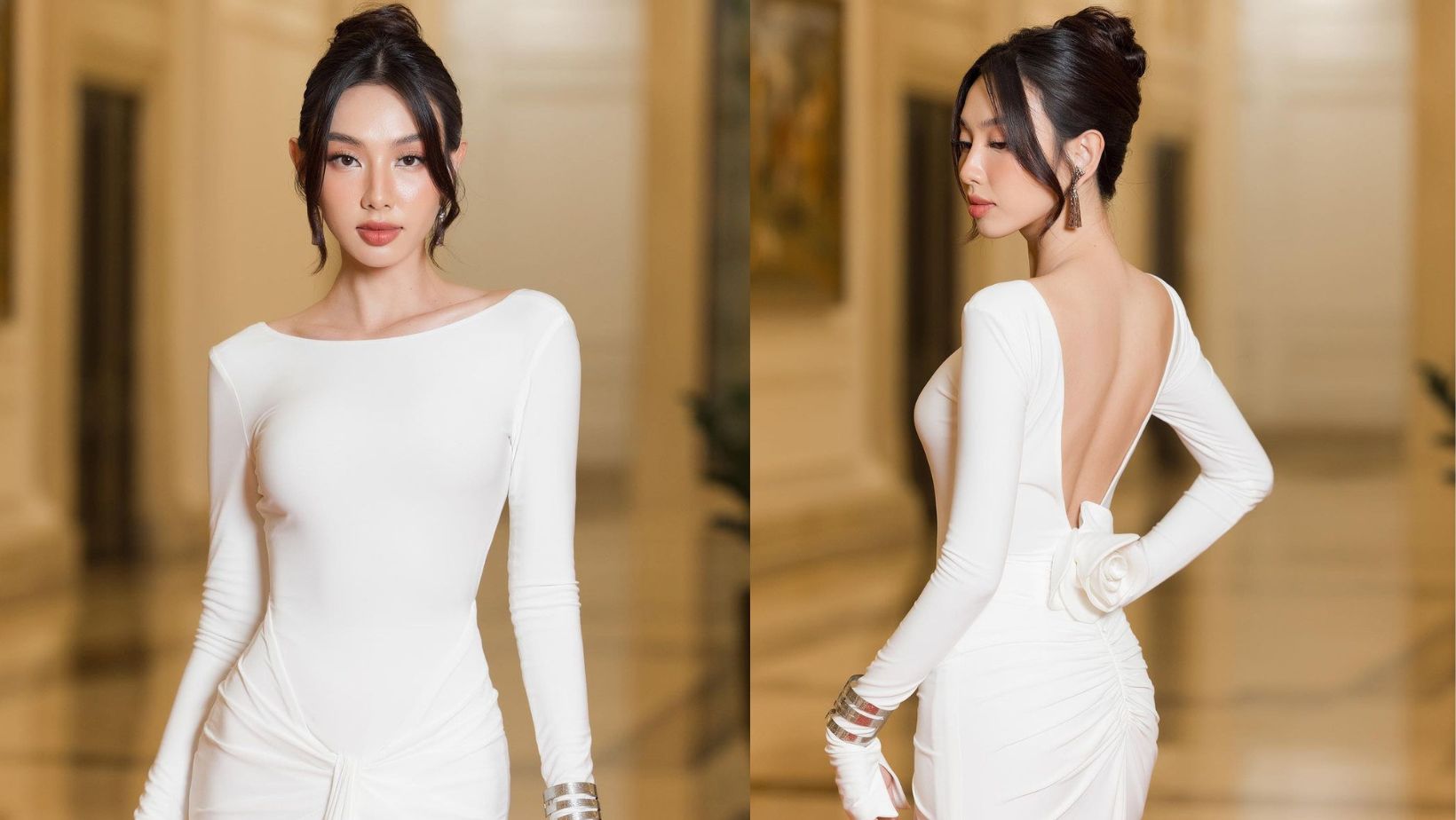 Diện váy ôm sát khoe đường cong, Hoa hậu Thuỳ Tiên để lộ 1 khuyết điểm chí mạng