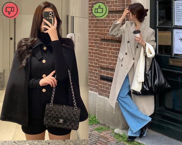 áo khoác cape sẽ khiến bạn trông có vẻ già dặn hơn đấy