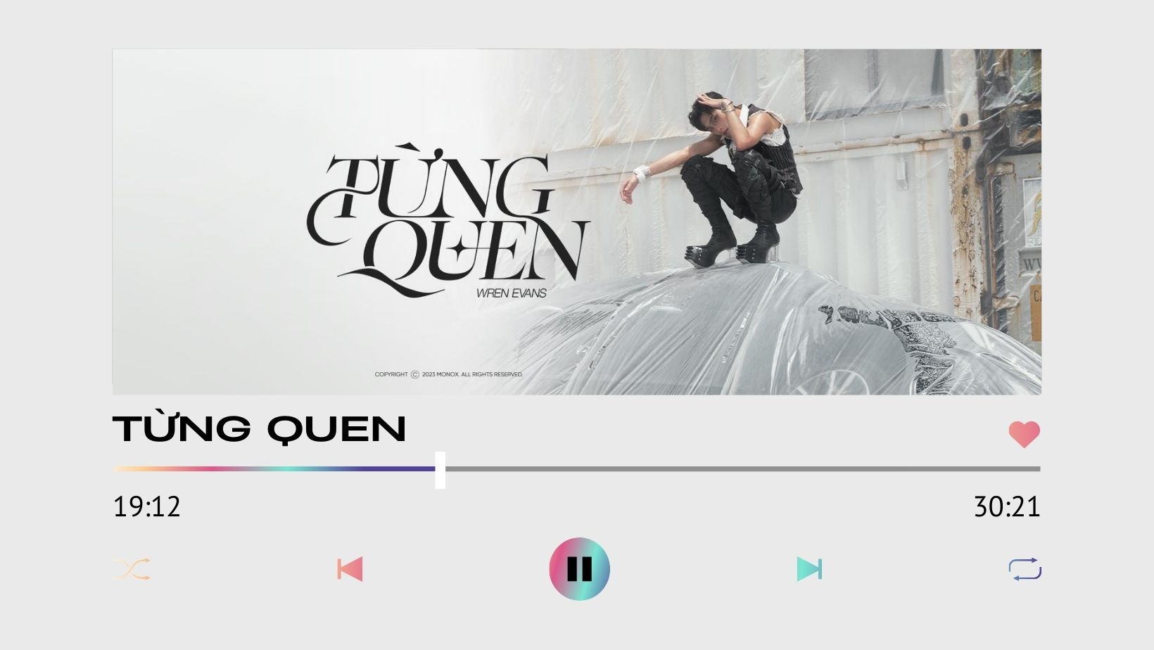 Không có MV đi kèm, "Từng quen" của Wren Evans vẫn lên top các nền tảng âm nhạc