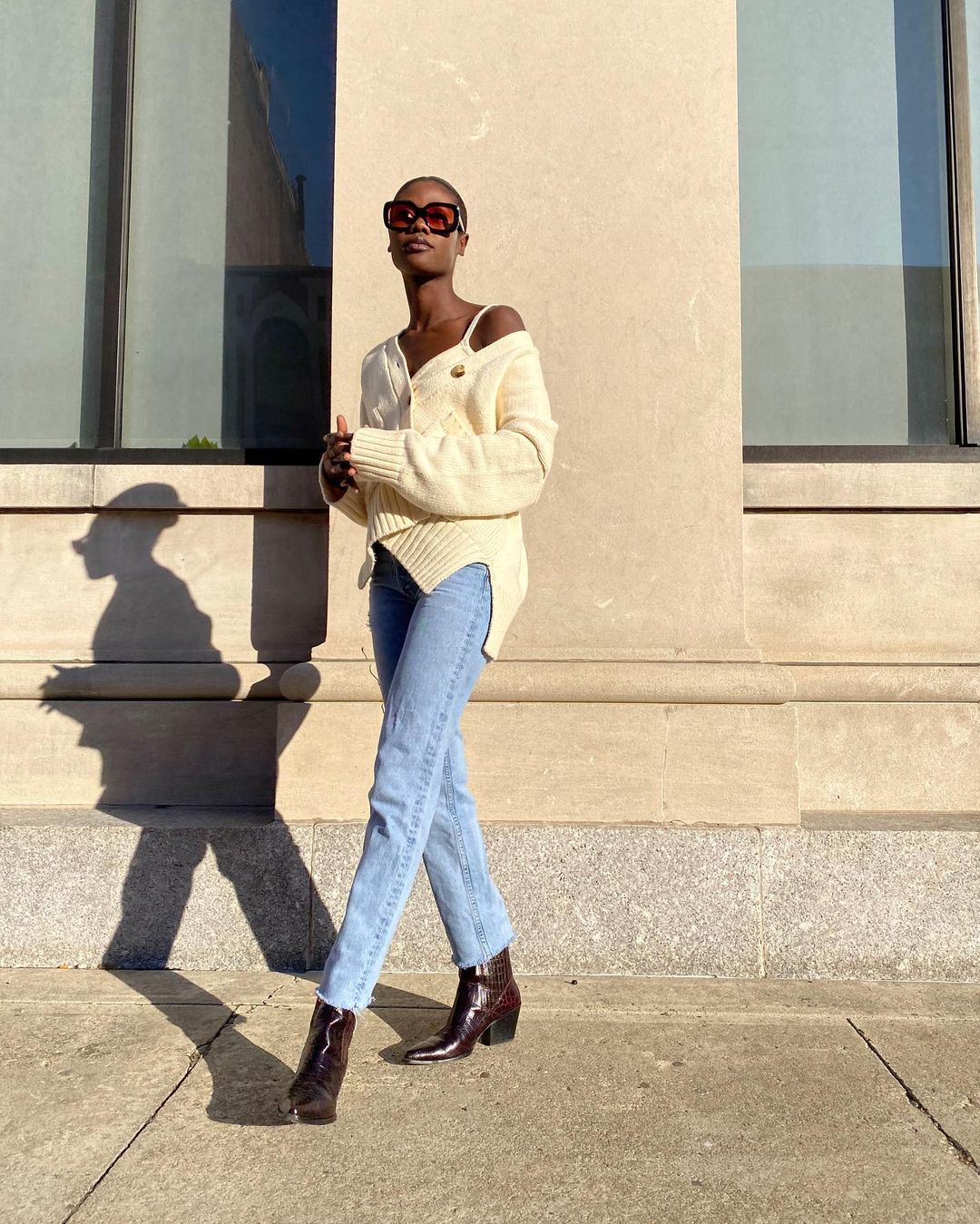 Áo bra len và cardigan