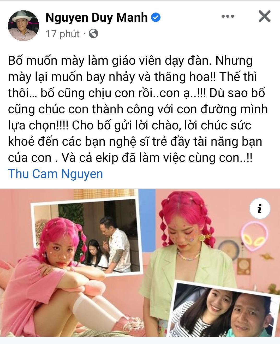 Ca sĩ Duy Mạnh lên tiếng về MV ca nhạc của con gái - Ảnh 1