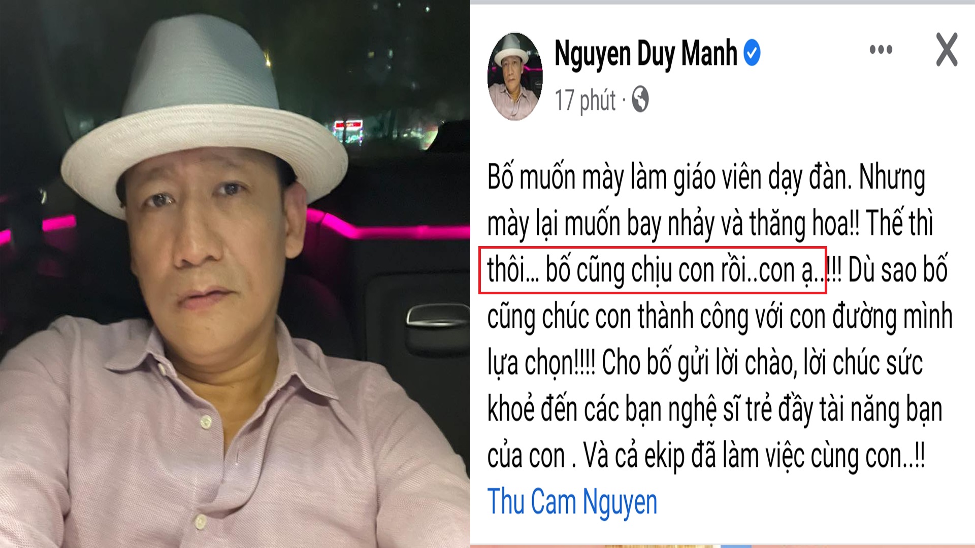 Ca sĩ Duy Mạnh hiếm hoi nói về ái nữ "Thôi... bố cũng chịu rồi con ạ" 