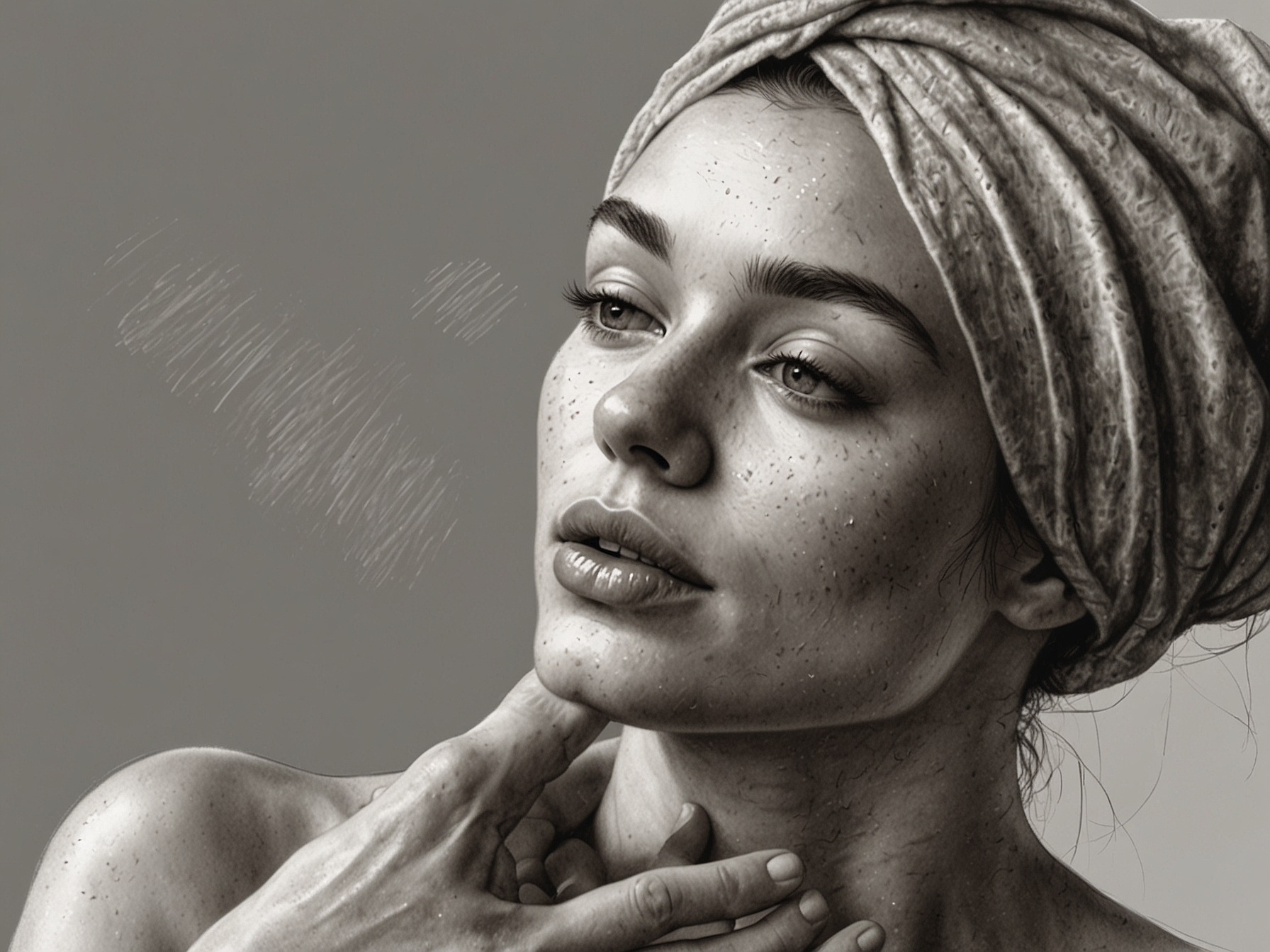 A serene view of a woman enjoying a facial treatment, with a focus on the calming atmosphere, demonstrating the transformative power of skincare rituals.