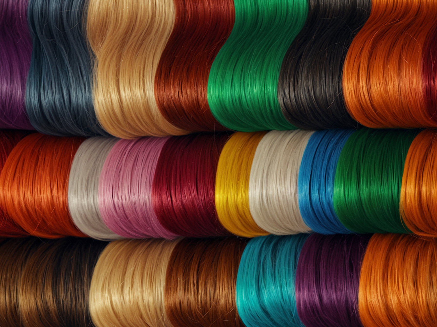 A vibrant photo of different hair colors in a salon setting, demonstrating the impact of color choices on overall appearance and self-expression.