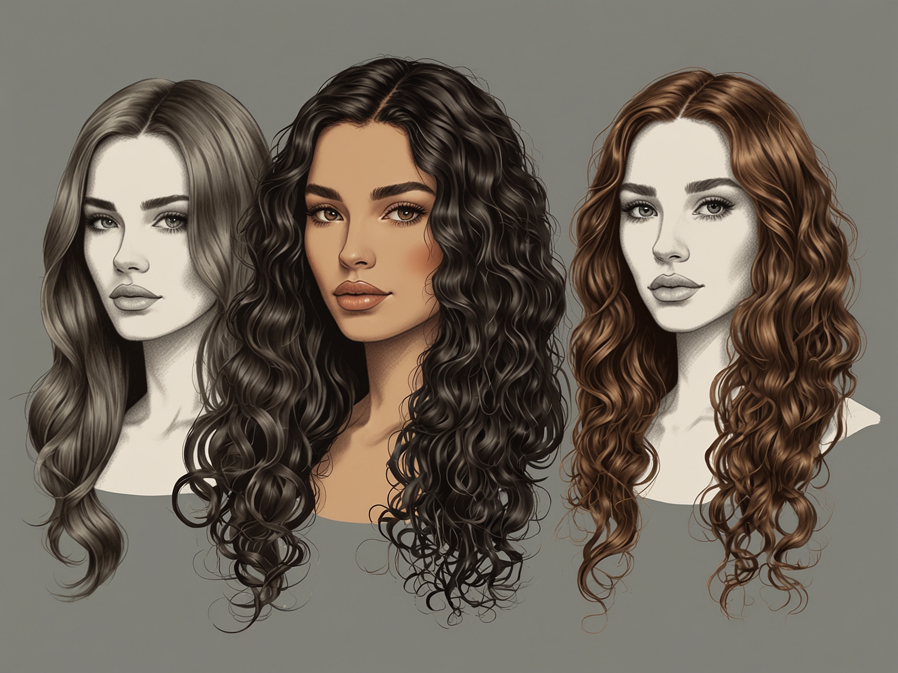 An infographic showing different hair types—straight, wavy, and curly—highlighting the importance of understanding your hair type for proper care and styling.