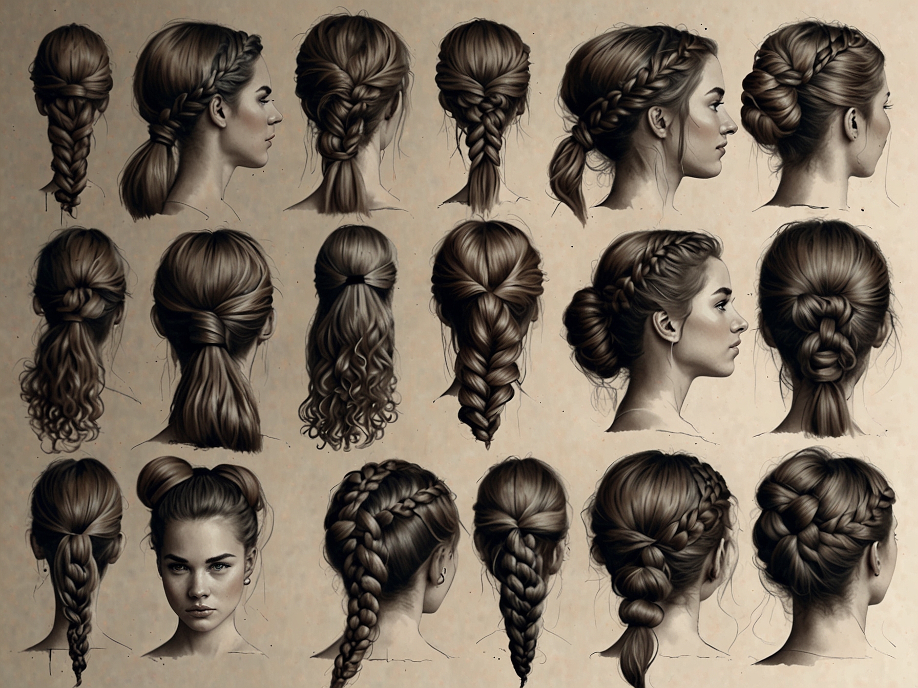 A vibrant collage showcasing various hairstyles from braids to loose waves, inspiring readers to experiment with different looks and styles.