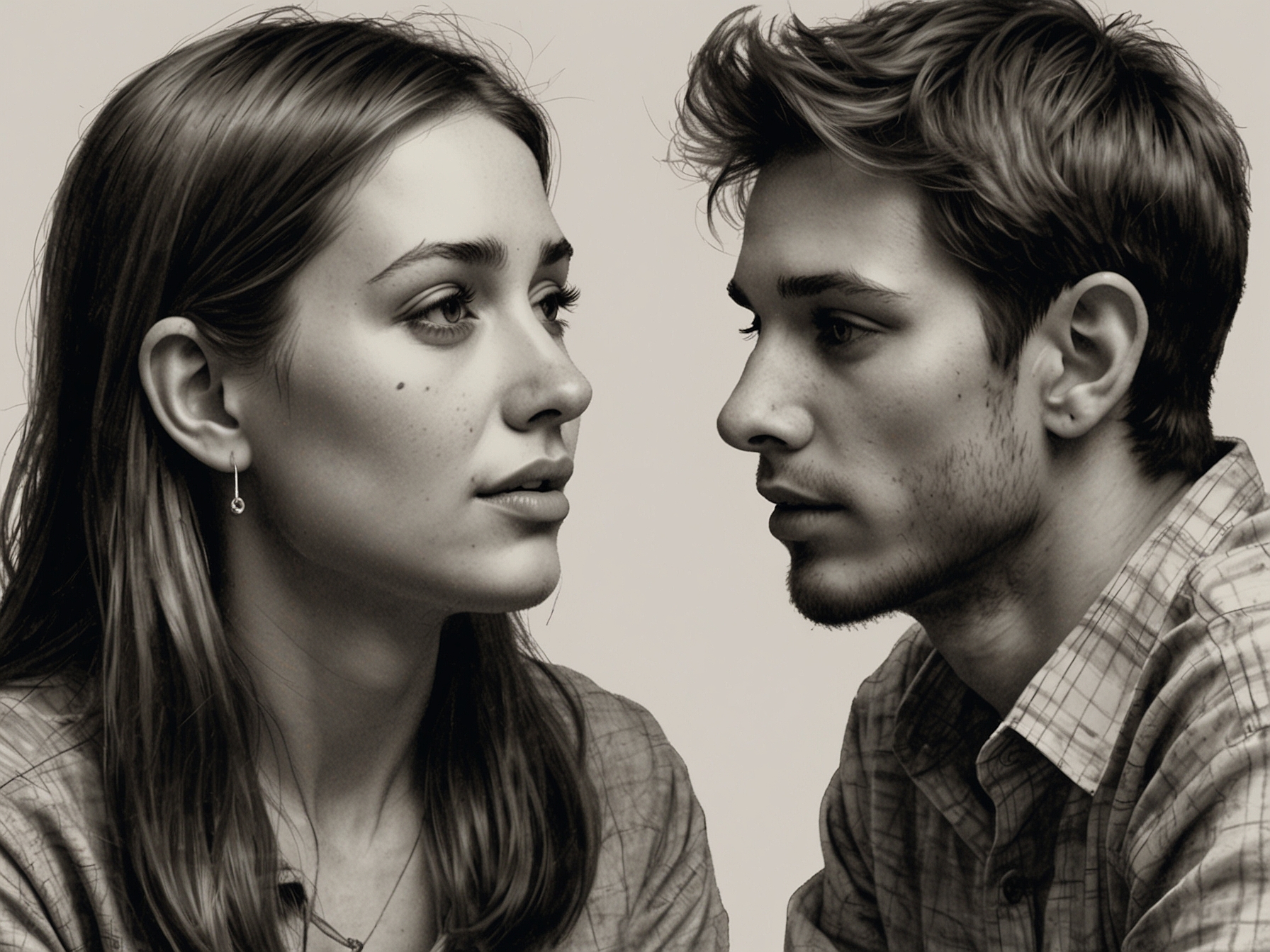 A close-up image of two people engaged in a heartfelt conversation, with one leaning in attentively while the other shares their emotions, illustrating the art of listening.